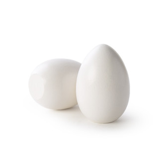 2-1/2″ White Wooden Hen Egg